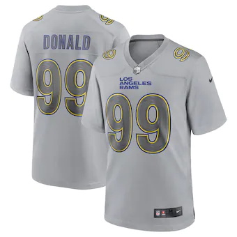 mens nike aaron donald gray los angeles rams atmosphere fas